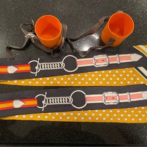 Authentic Hermes matching twillys (sold as a pair)